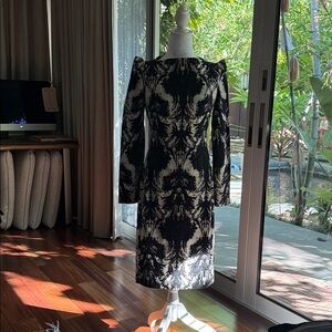 Plein Sud Monochrome Long Sleeve Dress